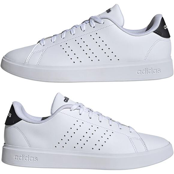 Adidas Men\'s Athletic Essentials Advantage Shoes Leather White Size 9 NWB main image 7